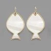 GOLDEN STELLA SHELL FISH EARRINGS