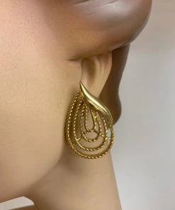 C&C ROPE PEACOCK PLUME EARRINGS