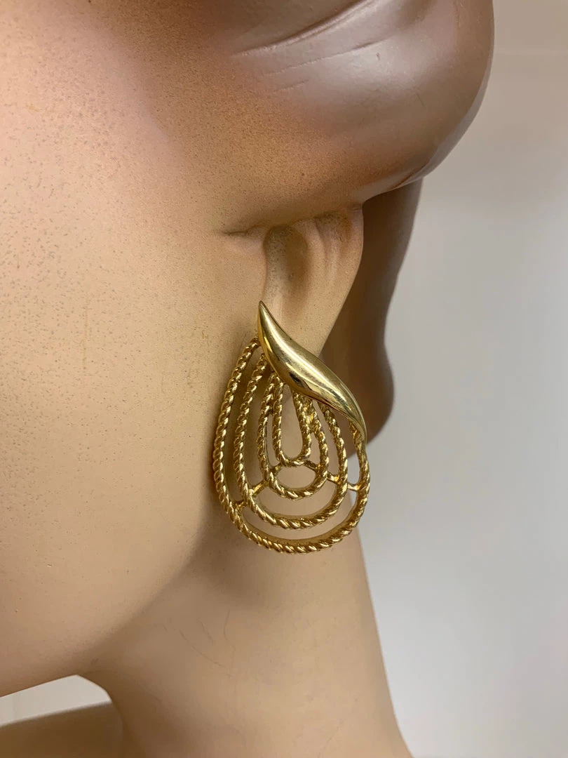 C&C ROPE PEACOCK PLUME EARRINGS 1 C&C ROPE PEACOCK PLUME EARRINGS