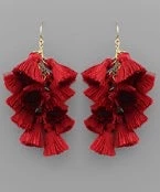 GOLDEN STELLA MULTI TASSEL CHANDELIER EARRINGS