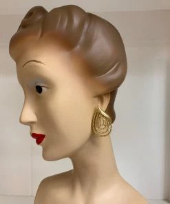 C&C ROPE PEACOCK PLUME EARRINGS