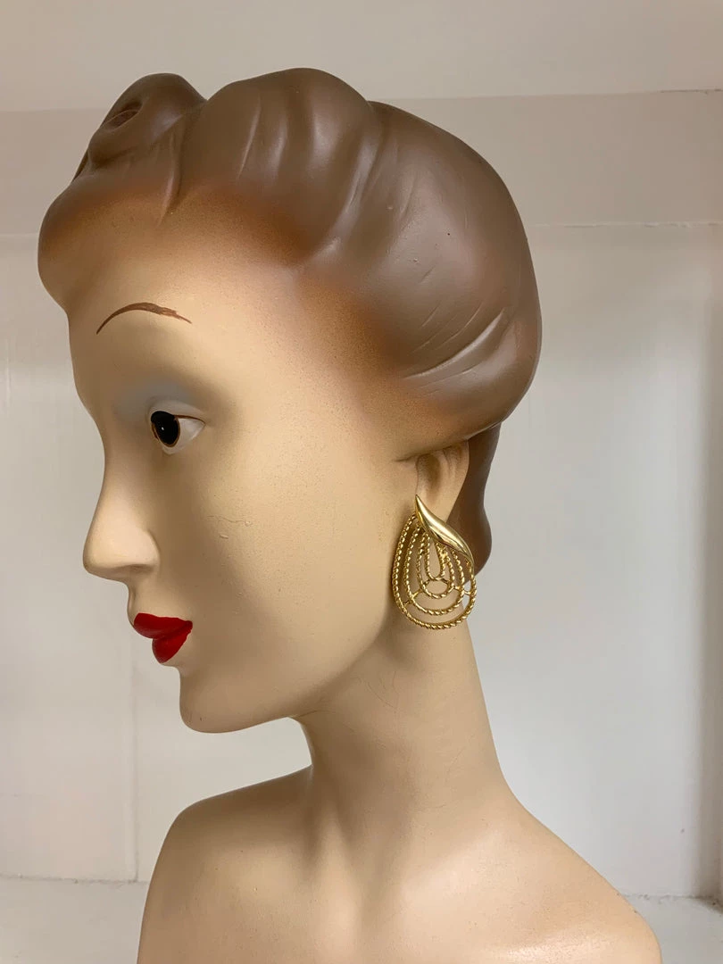 C&C ROPE PEACOCK PLUME EARRINGS 2 C&C ROPE PEACOCK PLUME EARRINGS