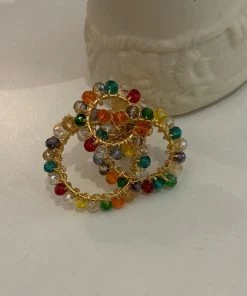 LAVISH 3 RING BEADED RING