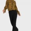 JOSEPH RIBKOFF SHEER POET BLOUSE