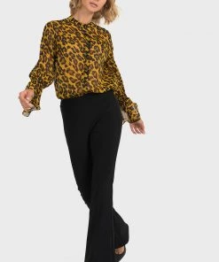 JOSEPH RIBKOFF SHEER POET BLOUSE