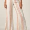 ELAN WHITE ROSE PRINT PALAZZO PANTS